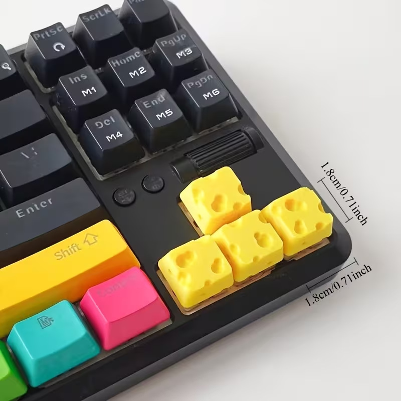 3D Printing Keycaps - Tecla universal amarela da série Cross