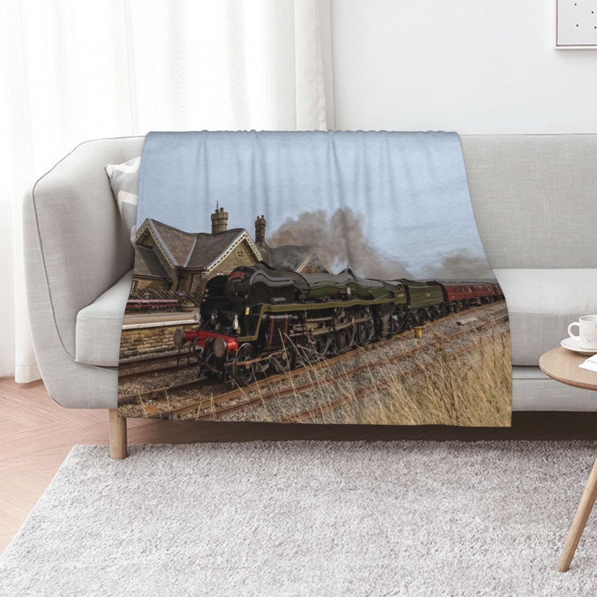3D Printing Yorkshire - Cobertor com estampa de trem a