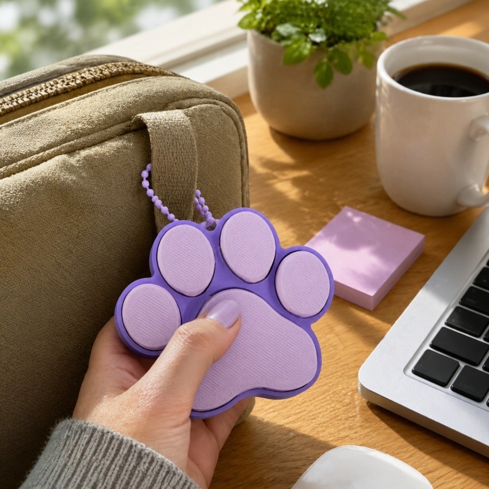 3D Printing Keycaps - Chaveiro Clicker de Pata de Cachorro