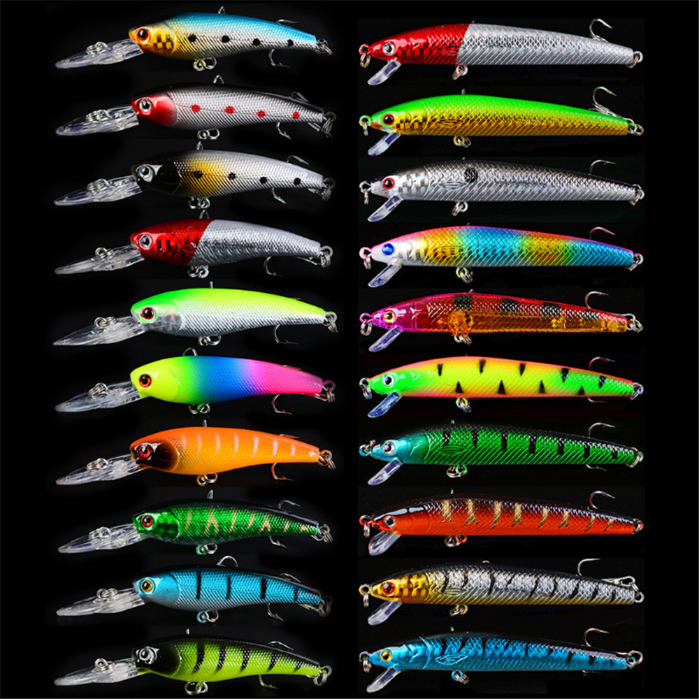 3D Printing Lure - 20 pçs/lote minnow iscas de pesca