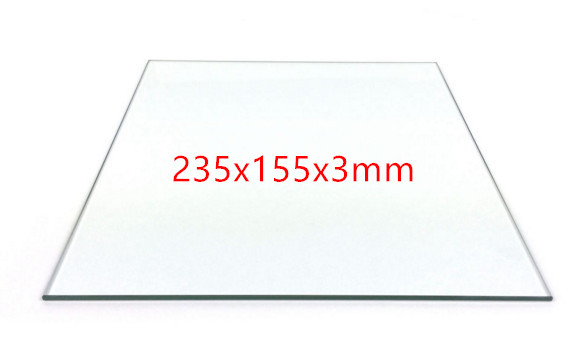 3D Printing Glass - Placa de vidro borosilicato Flashforge 235x155mm