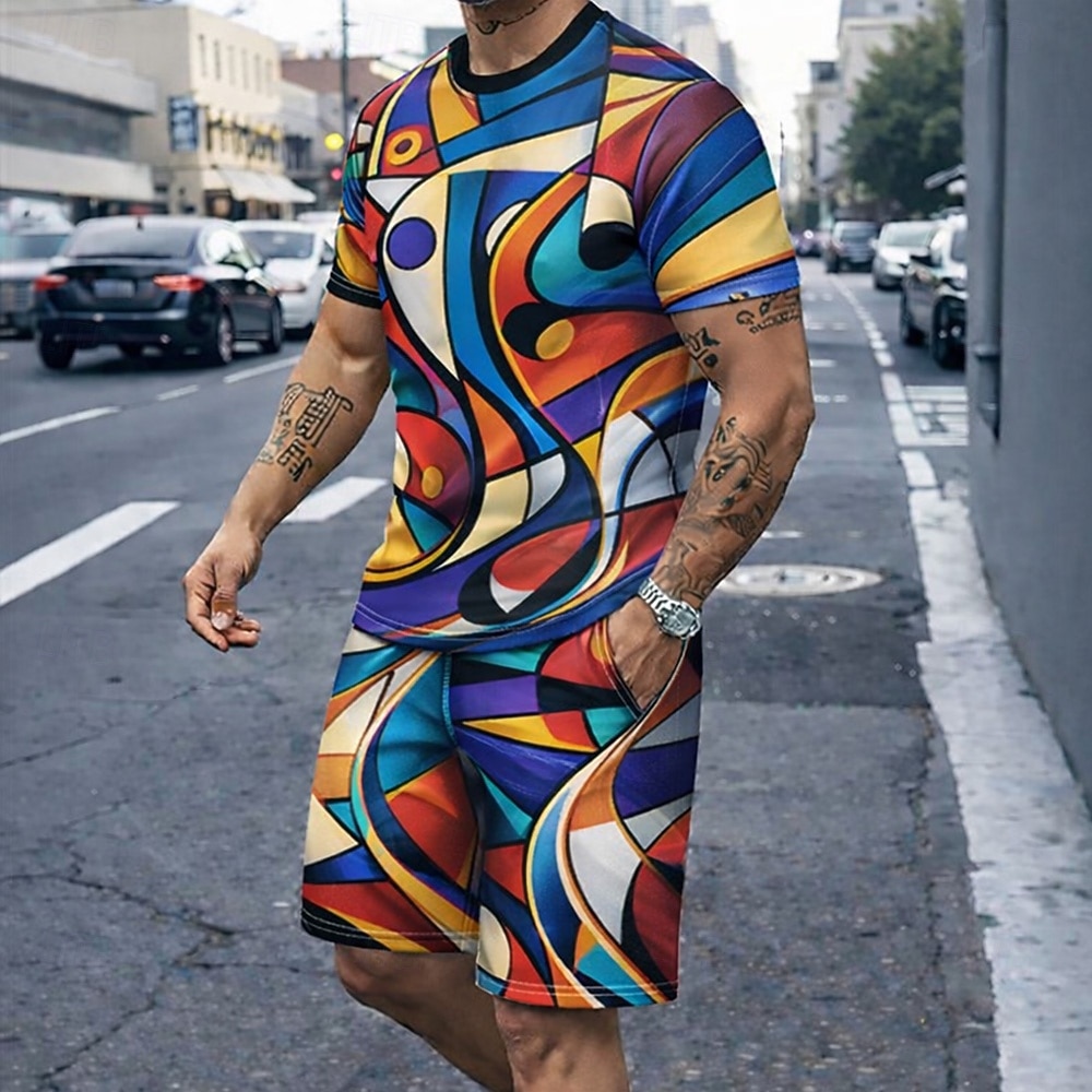 3D Printing Custom - Conjunto Masculino de 2 Peças: Camisetas