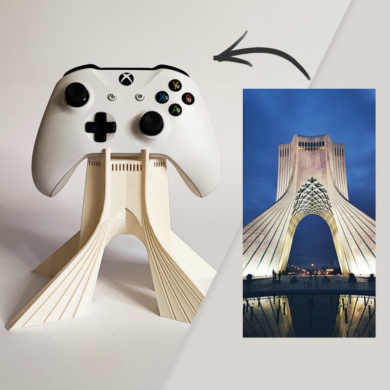 3D Printing Xbox Controller Holder - Suporte de controle personalizado, modelo arquitetônico,