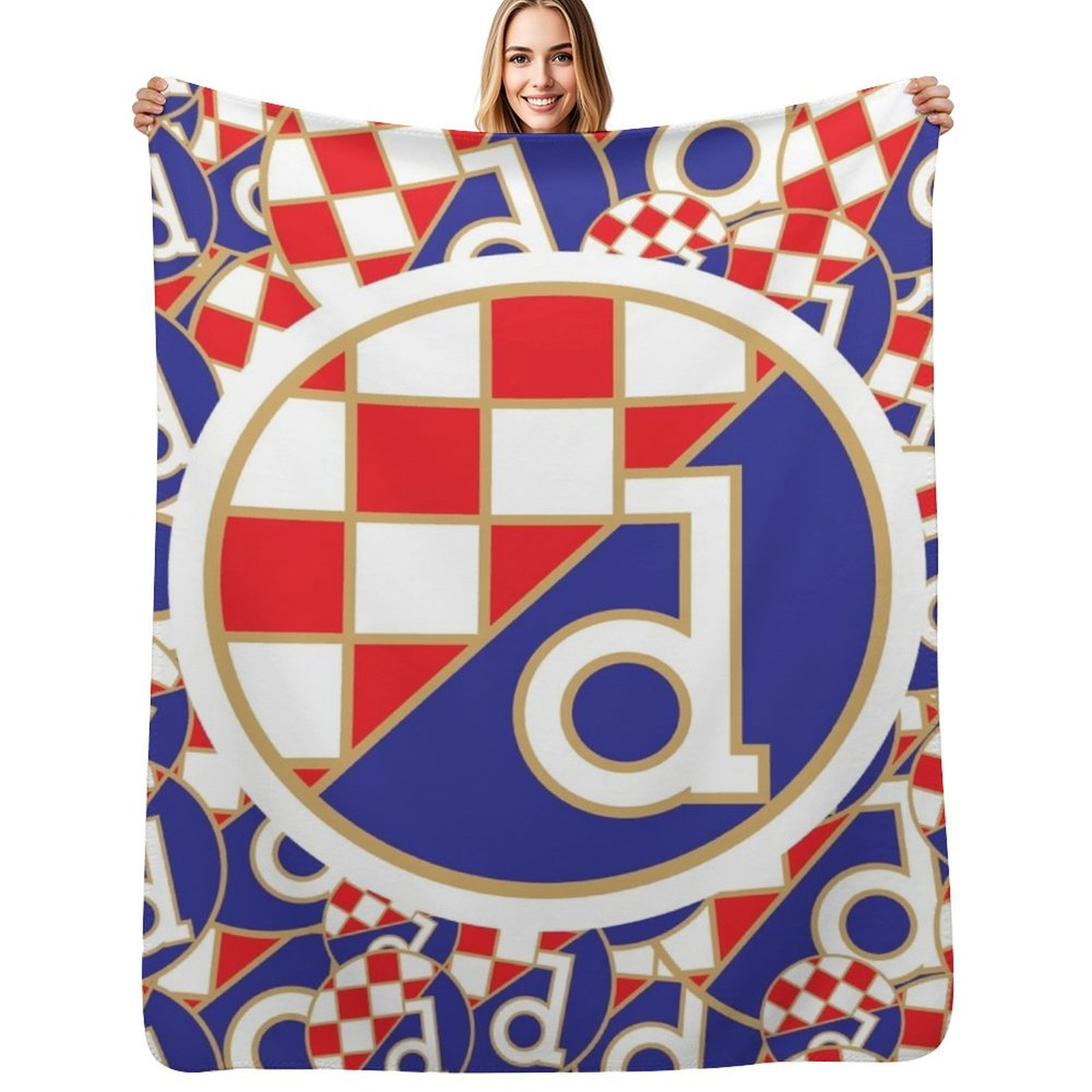 3D Printing Zagreb - Cobertor Decorativo Macio Dinamo Zagreb Futebol