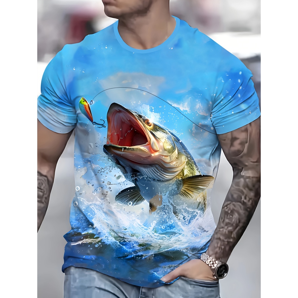 3D Printing Lure - Camiseta masculina com estampa 3D de