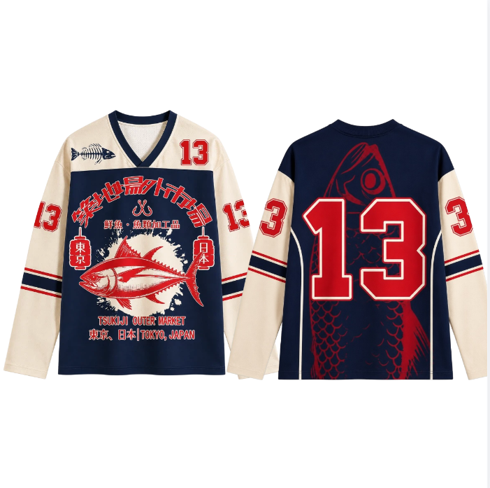 3D Printing Custom - Camiseta de manga comprida impressa em