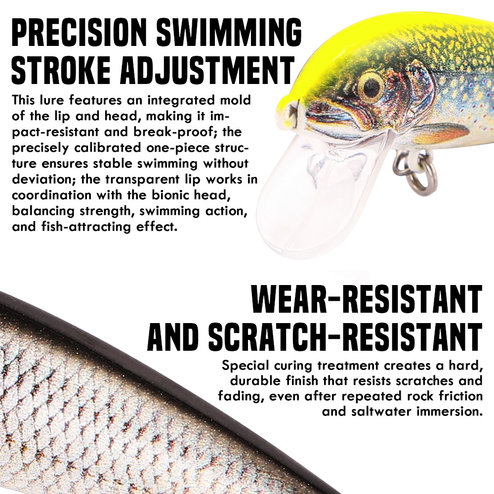 Iscas de Pesca B&U Sinking Min - 3D Printing Lure avaliação e preço