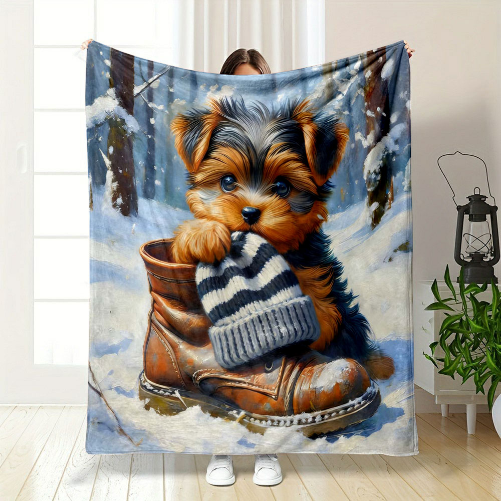 Cobertor 3D Yorkshire Terrier  - 3D Printing Yorkshire avaliação e preço