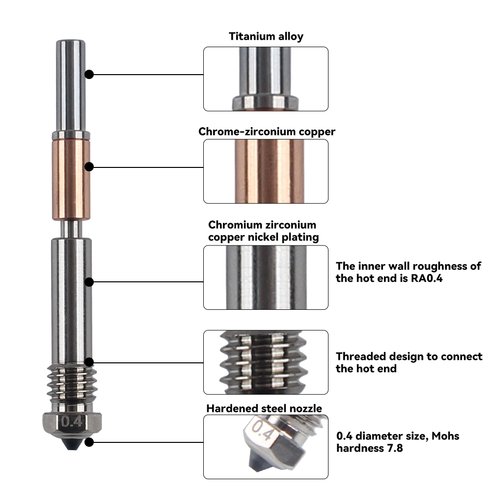 Novo bocal integrado hotend pa - 3D Printing Bambu avaliação e preço