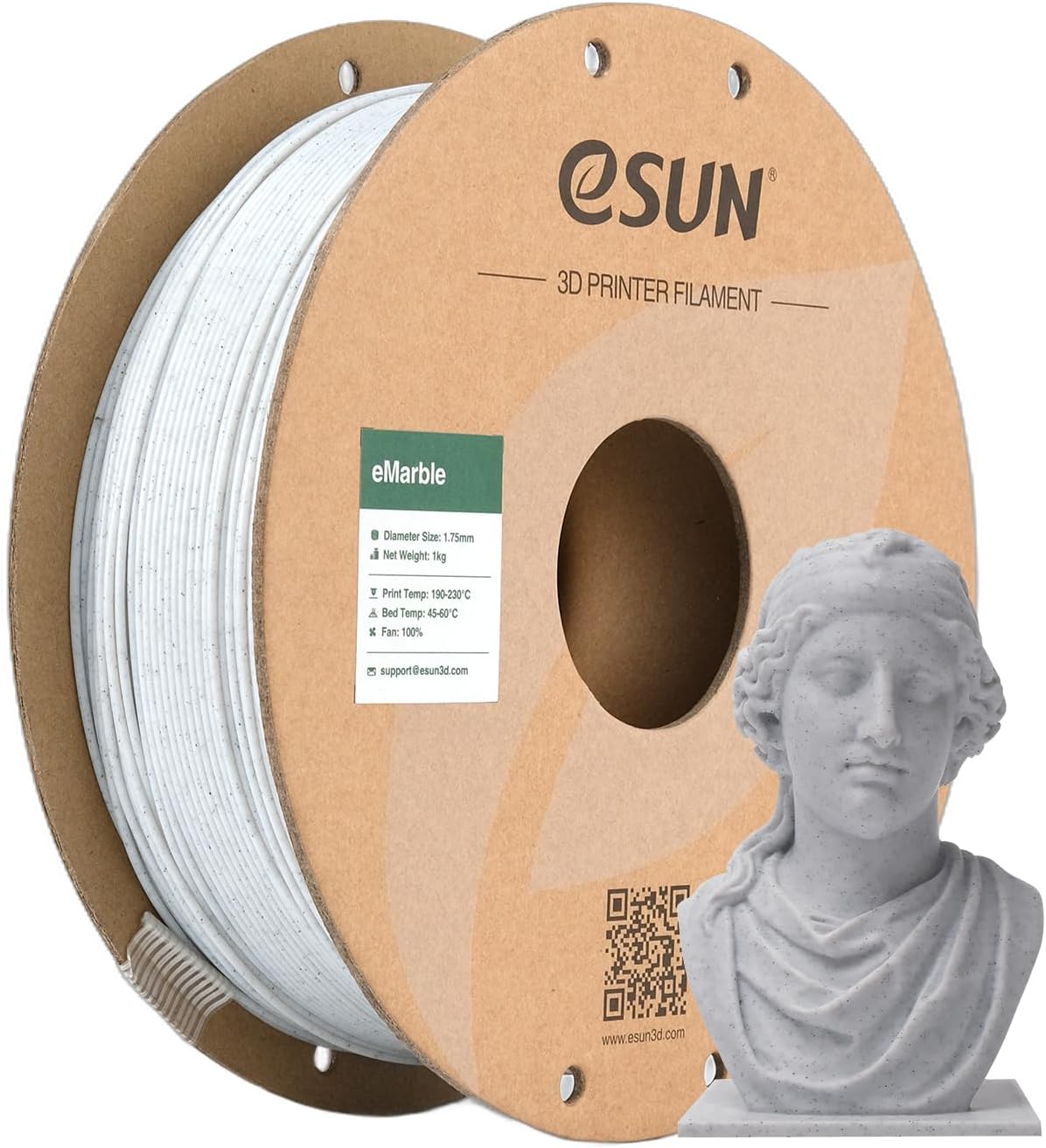 Filamento PLA Mármore ESUN 1.7 - Abs Filament Spool avaliação e preço